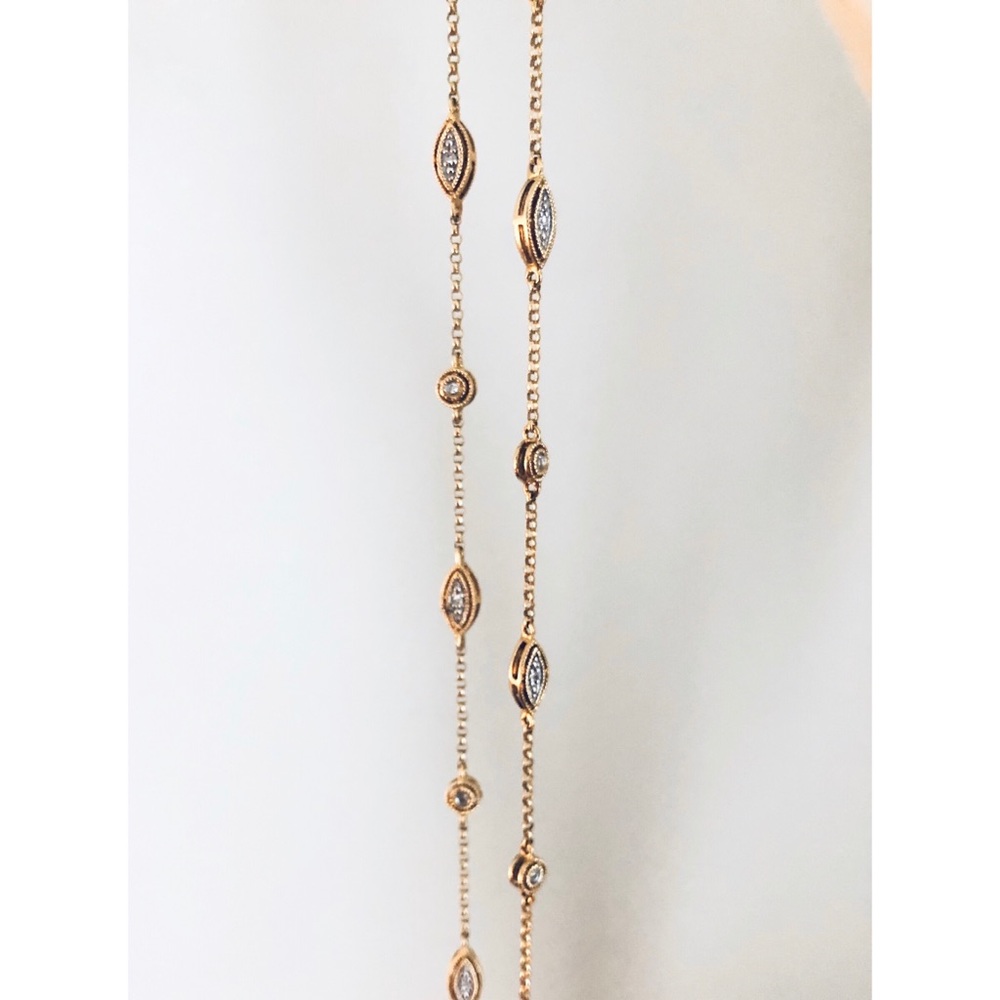 BNIB! Diamonds By The Inch Chain 14kyg